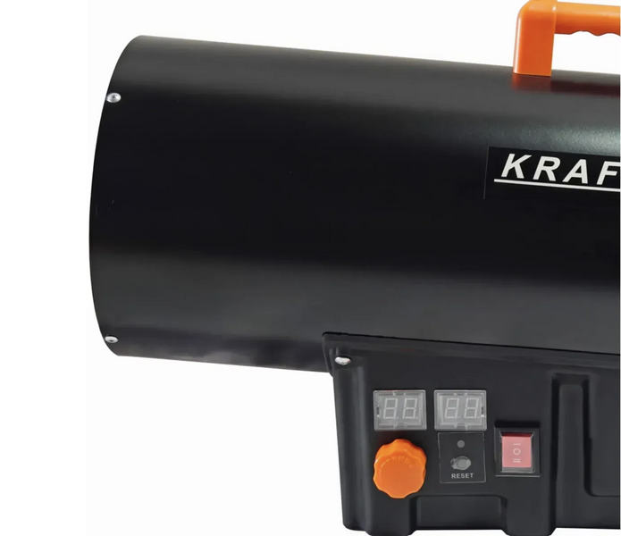 Газова теплова гармата Kraft&Dele KD11706 45 кВт, термостат, дисплей, редуктор і шланг KRAFT-KD11706 фото