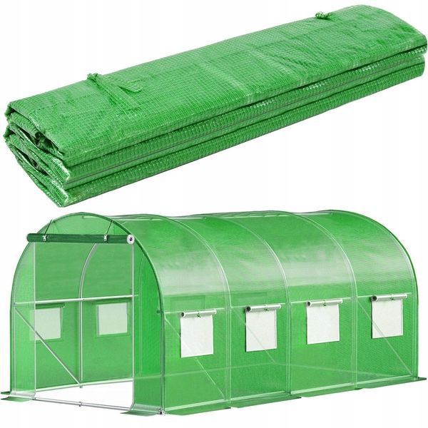 Теплиця садова Volso Polska VS 04252, 4 &times; 2,5 &times; 2 м, 10 м&sup2;, армована плівка 140 г/м&sup2;, зелена VS 04252 фото