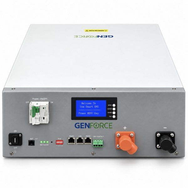 Комплект резервного живлення Humsienk 6,2 кВт + акумулятор GENFORCE 5,12 кВт&middot;год, Wi-Fi, Bluetooth, рековий HUM-6200W-GF-RACK фото