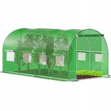 Теплиця садова Kontrasto KO2504252, 4 &times; 2,5 &times; 2 м, 10 м&sup2;, армована плівка 140 г/м&sup2;, зелена KO2504252 фото