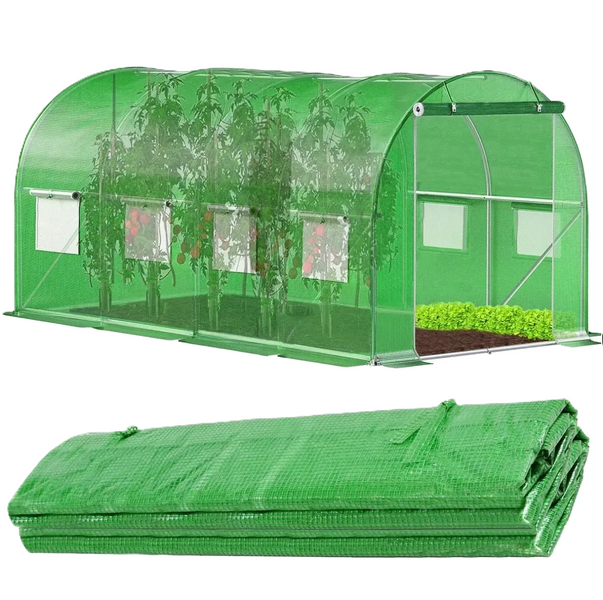 Теплиця садова Kontrasto KO2504252, 4 &times; 2,5 &times; 2 м, 10 м&sup2;, армована плівка 140 г/м&sup2;, зелена KO2504252 фото