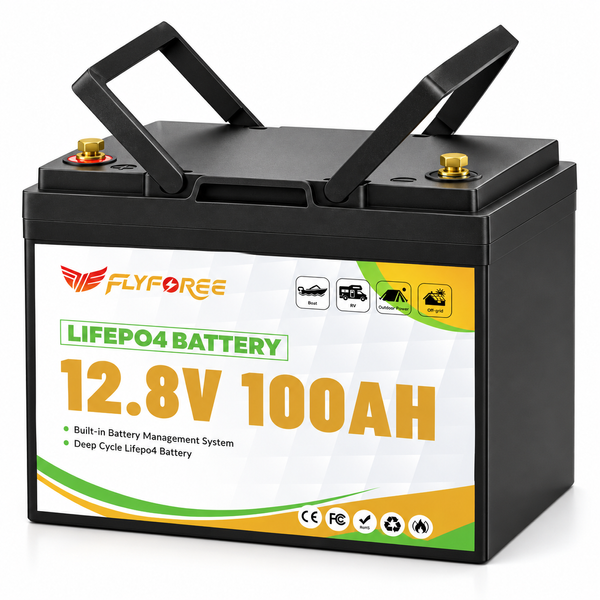 Акумулятор FLYFOREE LiFePO4 12,8 В 100 А&middot;год, 1280 Вт&middot;год, BMS, Bluetooth FLY-12V-100AH фото
