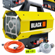 Газова теплова гармата BLACK 15 кВт на пропан-бутані + редуктор і шланг BLACK-15KW-55063 фото 1