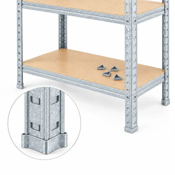 Стелаж металевий PRIMA HOME, 200 &times; 90 &times; 40 см, 6 полиць, 175 кг на полицю, оцинкований G1452 фото