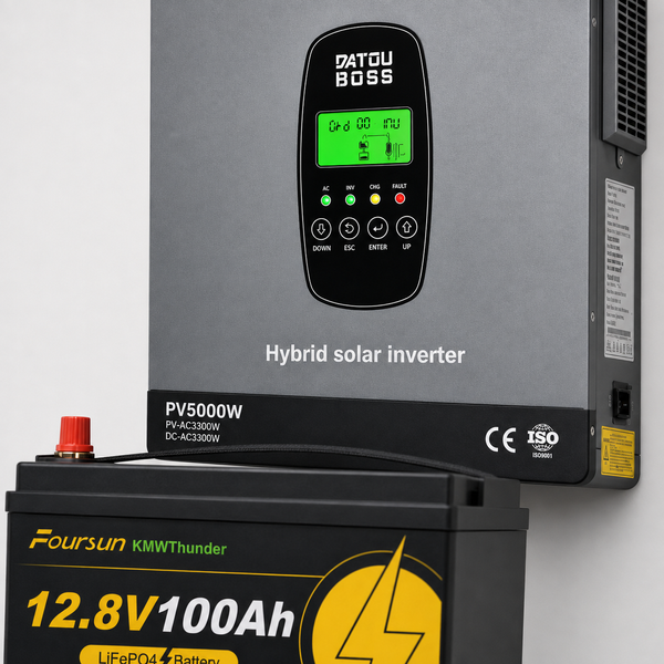 Комплект резервного живлення Datouboss DT-2433M 3300 Вт, 24 В, 2&times;Foursun LiFePO4 100 А&middot;год DT-2433M-2X100 фото
