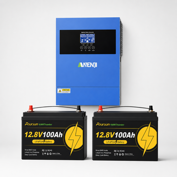 Комплект резервного живлення Anenji ANJ-4000W-24V 4200 Вт Wi-Fi, 24 В, 2&times;Foursun LiFePO4 100 А&middot;год ANJ-4000W-24V-2X100 фото